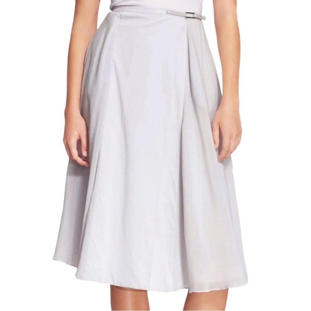 Halston Heritage knee length grey/silver skirt size 8. Like New!